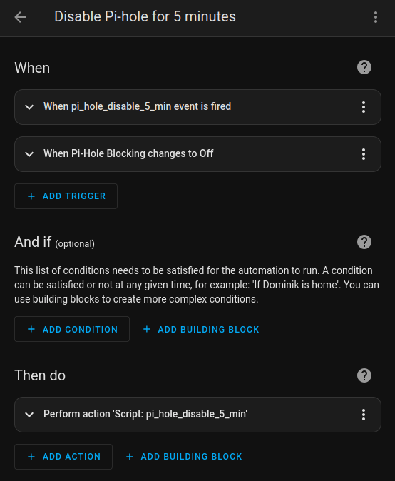 Pi-hole Blocking Automation